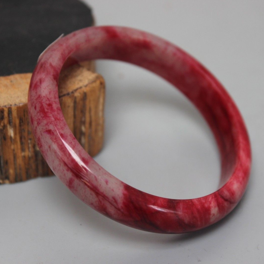 Genuine Natural Chinese Red Lucky Jade Bangle 59mm